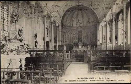 Ak Isigny sur Mer Calvados, Intérieur de la Chapelle du Couvent