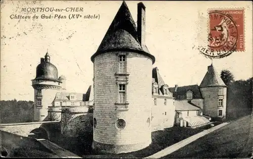 Ak Monthou sur Cher Loir-et-Cher, Château du Gue-Pean