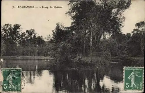 Ak Eaubonne Val d’Oise, L´Étang du Château