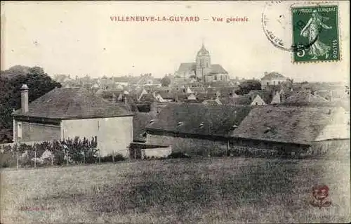 Ak Villeneuve la Guyard Yonne, Vue Générale