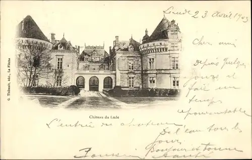 Ak Le Lude Sarthe, Le Chateau