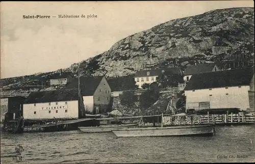 Ak Saint Pierre Martinique, Habitations de peche