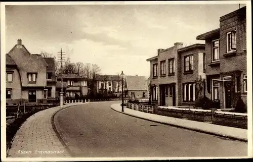 Ak Assen Drenthe Niederlande, Emmastraat