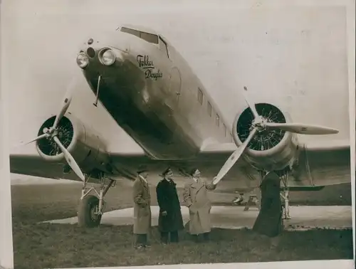 Foto Gravesend South East England, Fokker Douglas Flugzeug der London Continental Airways