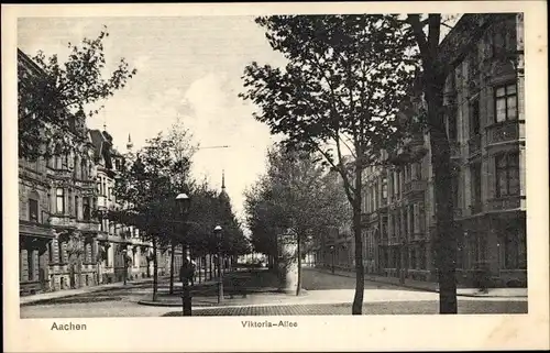 Ak Aachen in Nordrhein Westfalen, Viktoria Allee