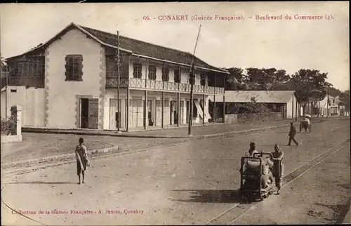 Ak Conakry Konakry Guinea, Boulevard du Commerce