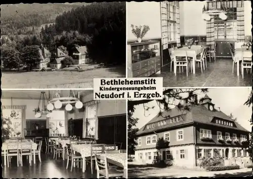 Ak Neudorf Sehmatal im Erzgebirge, Bethlehemstift, Kindergenesungsheim