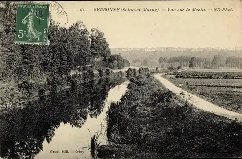 Ak Serbonne Crécy la Chapelle Seine et Marne, Vue sur le Morin