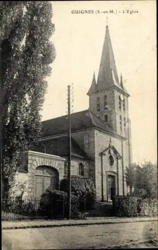 Ak Guignes Seine et Marne, L´Eglise