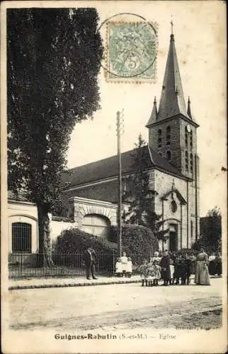 Ak Guignes Rabutin Seine et Marne, Eglise