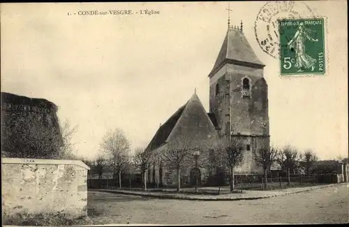 Ak Condé sur Vègre Yvelines, L´Église