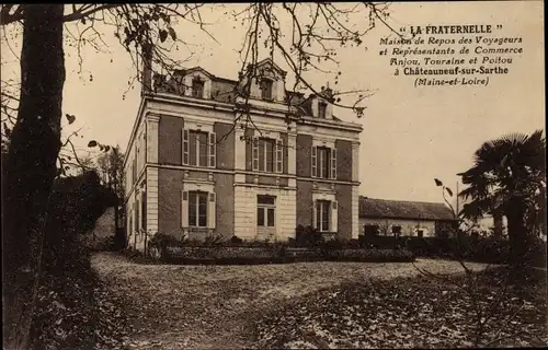 Ak Chateauneuf sur Sarthe Maine-et-Loire, La Fraternelle, Maison de Repos des Voyageurs