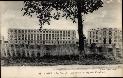 Ak Angers Maine et Loire, Les Nouvelles Casernes du 33 Regiment d'Artillerie