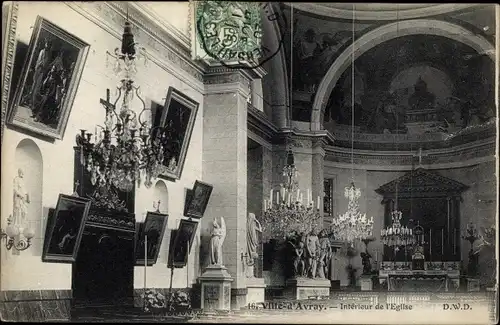 Ak Sèvres Ville d Avray Hauts de Seine, Intérieur de l'Église