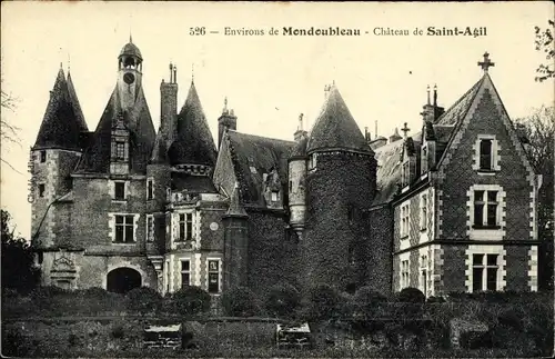 Ak Mondoubleau Loir et Cher, Château de Saint-Agil