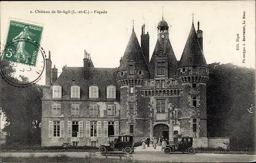 Ak Saint Agil Loir et Cher, Le Château, Facade