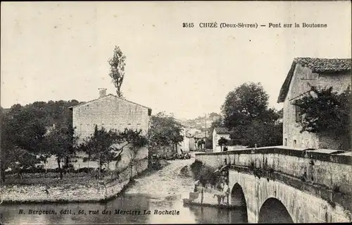 Ak Chizé Deux Sèvres, Pont sur la Boutonne