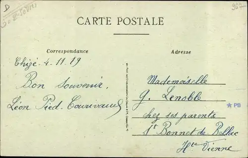 Ak Chizé Deux Sèvres, Pont sur la Boutonne