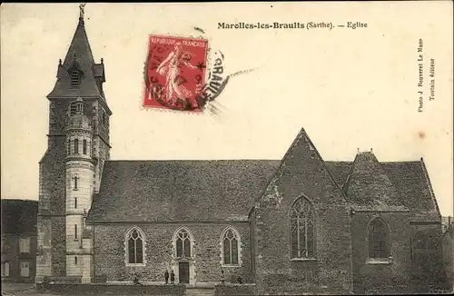 Ak Marolles les Braults Sarthe, Eglise