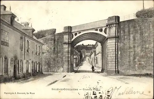 Ak Sillé-le-Guillaume Sarthe, Grande Rue