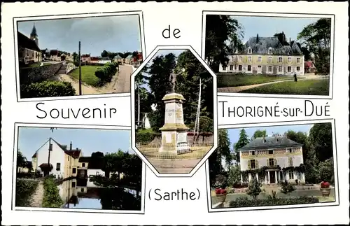 Ak Thorigne sur Due Sarthe, Vues Differentes