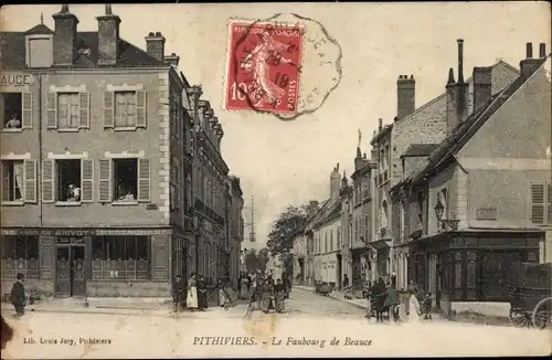 Ak Pithiviers Loiret, Faubourt de Beauce