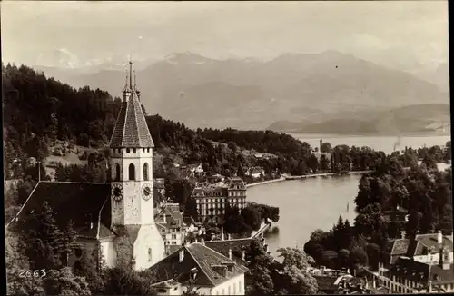 Ak Thoune Thun Kanton Bern Schweiz, Panorama