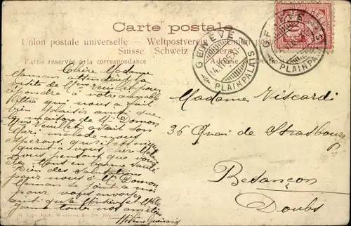 Ak Genève Genf Schweiz, Monument National, Le Theatre, Victoria Hall, Monument Brunswick, Eglise