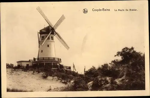 Ak Coxyde Bains Belgien, Le Moulin De Biekker