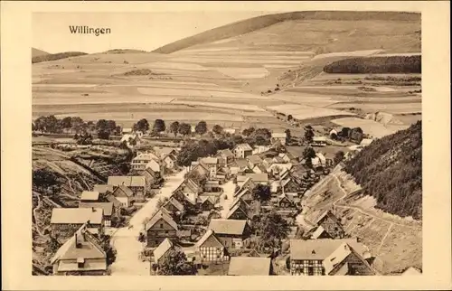 Ak Willingen Upland in Hessen, Panorama vom Ort