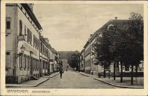 Ak Germersheim am Rhein, Königstraße