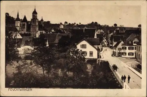 Ak Feuchtwangen in Mittelfranken, Panorama vom Ort