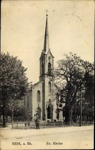 Ak Kehl am Rhein, Evangelische Kirche