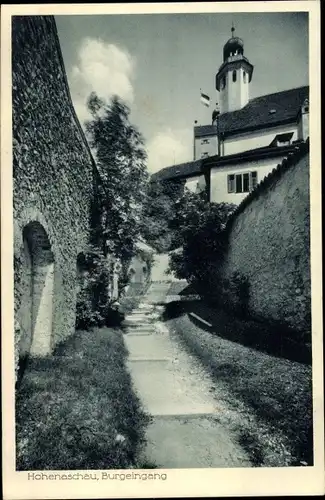 Ak Hohenaschau Aschau im Chiemgau Oberbayern, Burgeingang