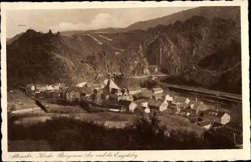 Ak Altenau Clausthal Zellerfeld im Oberharz, Kirche Burgruine Are und die Engelsley