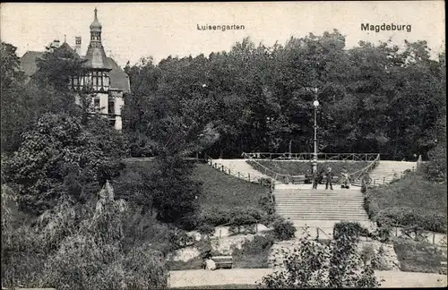 Ak Magdeburg an der Elbe, Luisengarten