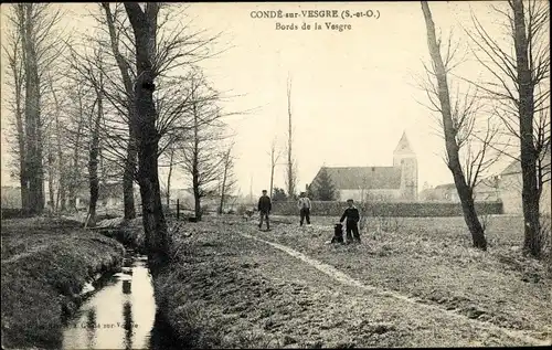 Ak Condé sur Vesgre Yvelines, Bords de la Vesgre