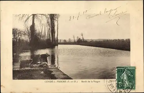 Ak Condé sur Vesgre Yvelines, Bords de la Vesgre