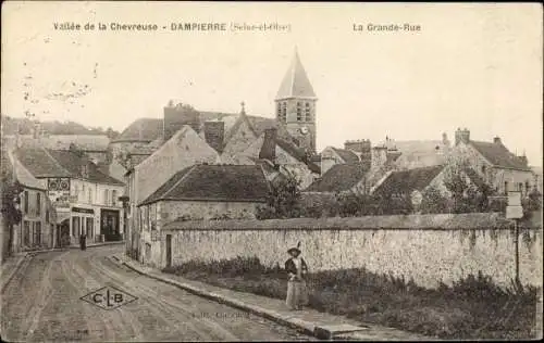 Ak Dampierre Yvelines, Grande Rue