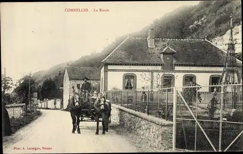 Ak Connelles Eure, La Route