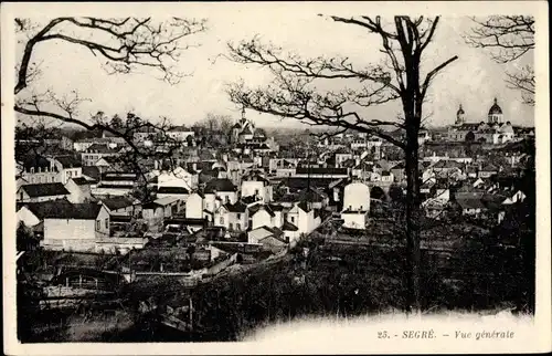 Ak Segré Maine et Loire, Vue generale