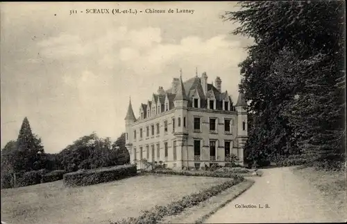 Ak Sceaux d’Anjou Maine et Loire, Chateau de Launay