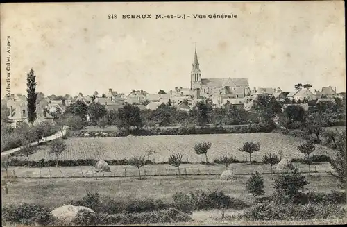 Ak Sceaux d’Anjou Maine et Loire, Vue Generale