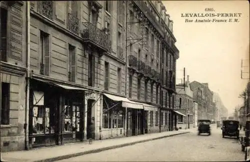 Ak Levallois Perret Hauts de Seine, Rue Anatoie France