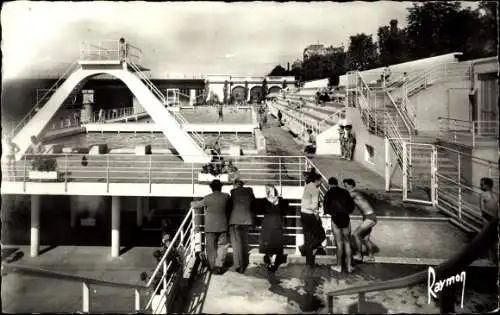 Ak Levallois Perret Hauts de Seine, La Piscine Municipale