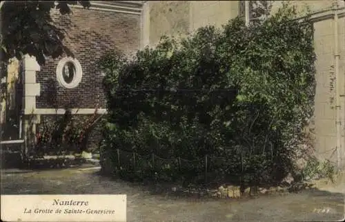 Ak Nanterre Hauts de Seine, La Grotte de Sainte Geneviève