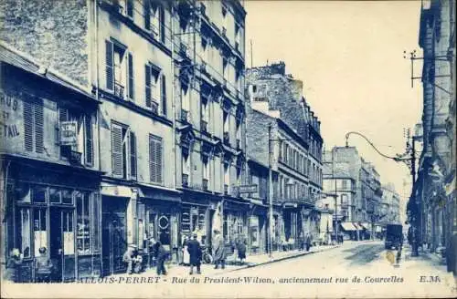 Ak Levallois Perret Hauts de Seine, Rue du President Wilson, anciennement rue de Courcelles