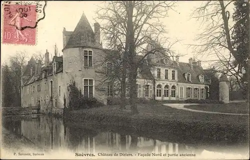 Ak Suèvres Loir-et-Cher, Château de Diziers, Facade Nord et partie ancienne