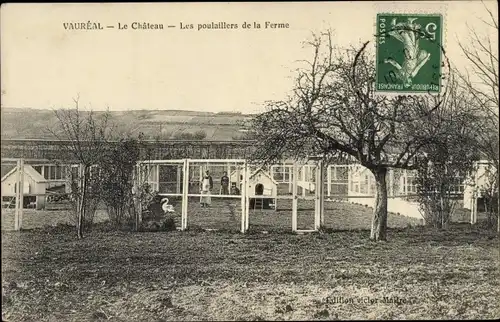 Ak Vauréal Val d´Oise, Poulaillers de la Ferme au Château