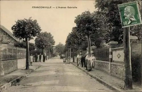 Ak Franconville Val d Oise, Avenue Gabrielle